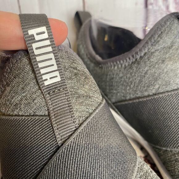 Puma Grey Slip on Sneakers Sz 7 - Picture 10 of 11